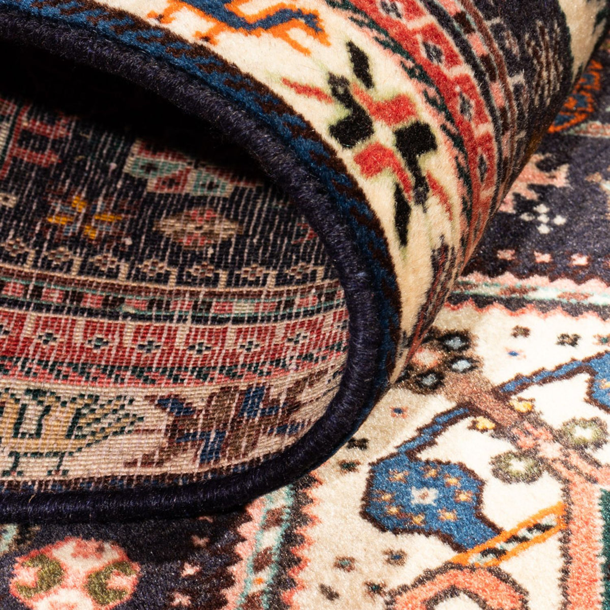 Tapis de couloir Tapis persan - Nomadic - 297 x 74 cm - bleu foncé