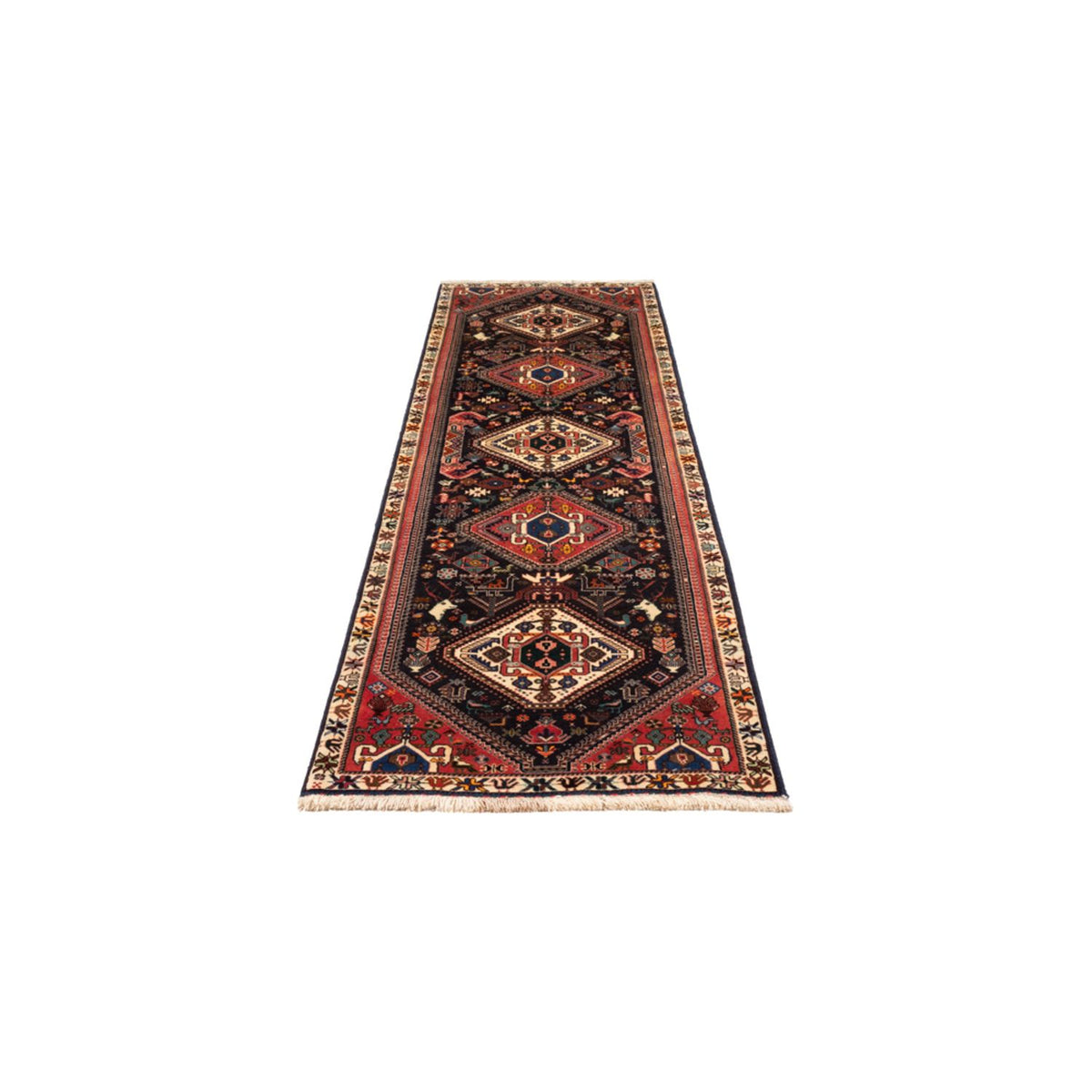 Tapis de couloir Tapis persan - Nomadic - 297 x 74 cm - bleu foncé