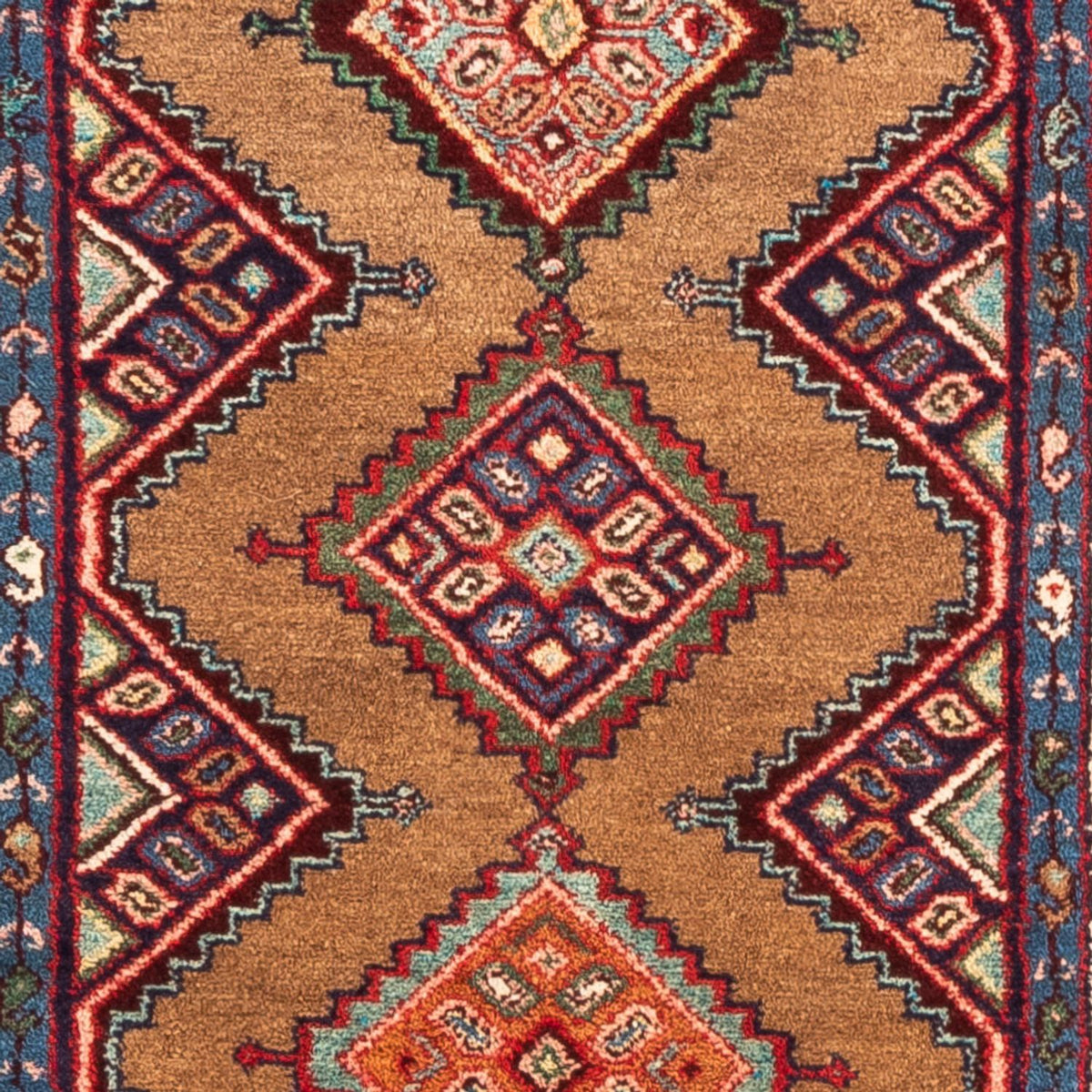 Tapis de couloir Tapis persan - Nomadic - 298 x 86 cm - marron