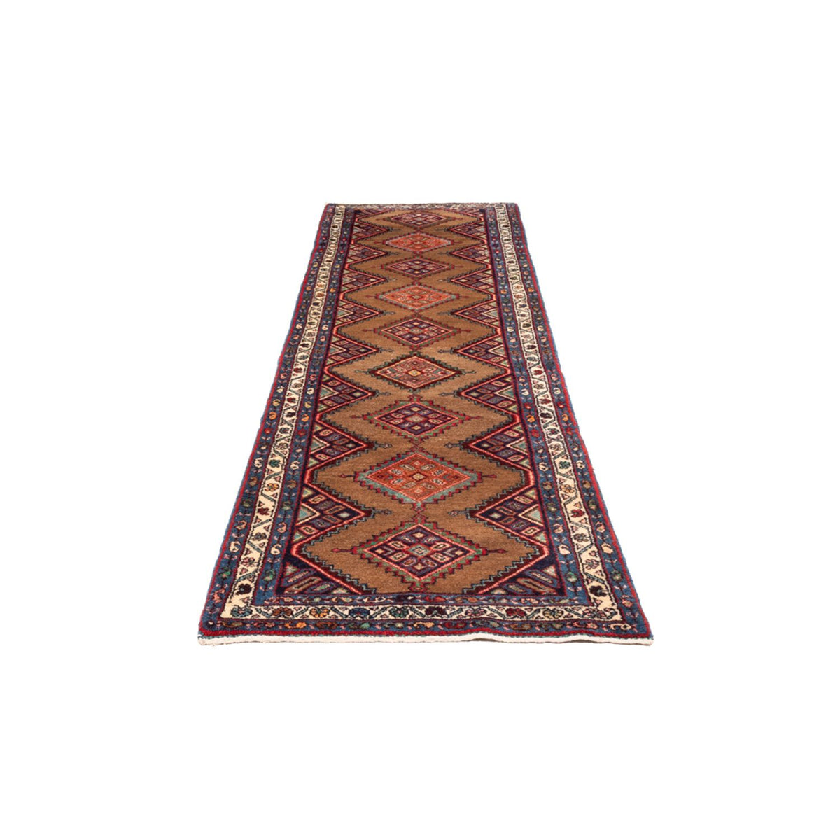 Tapis de couloir Tapis persan - Nomadic - 298 x 86 cm - marron