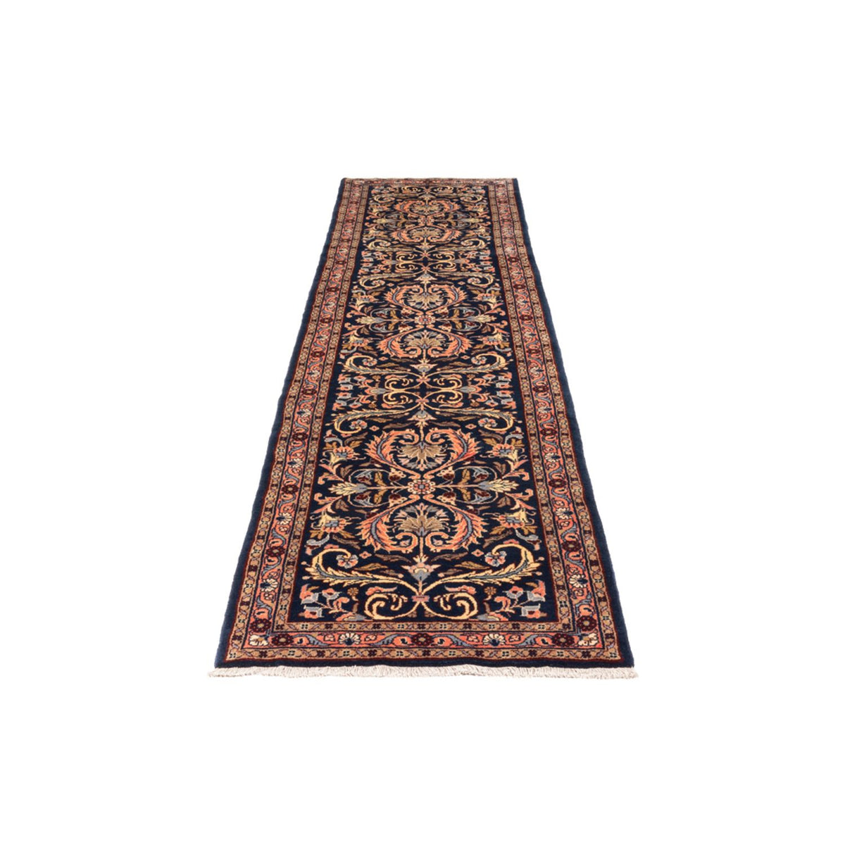 Tapis de couloir Tapis persan - Nomadic - 288 x 78 cm - bleu foncé