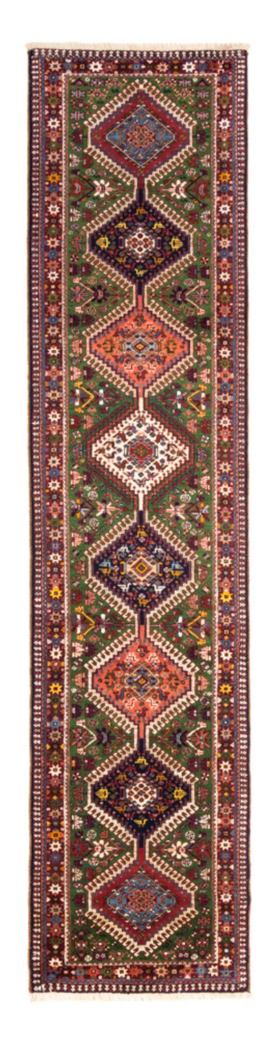 Tapis de couloir Tapis persan - Nomadic - 283 x 74 cm - vert