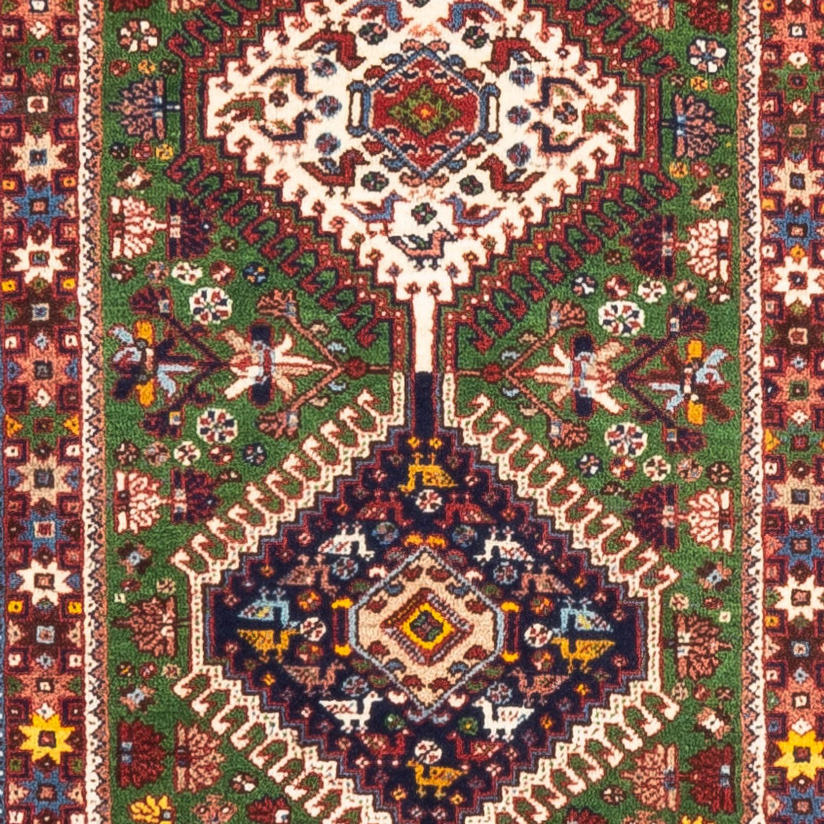 Tapis de couloir Tapis persan - Nomadic - 283 x 74 cm - vert