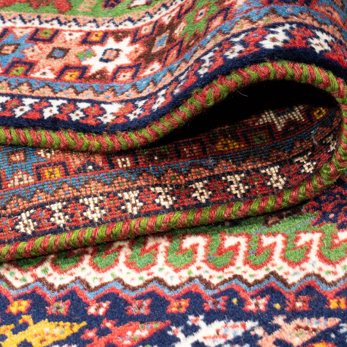 Tapis de couloir Tapis persan - Nomadic - 283 x 74 cm - vert