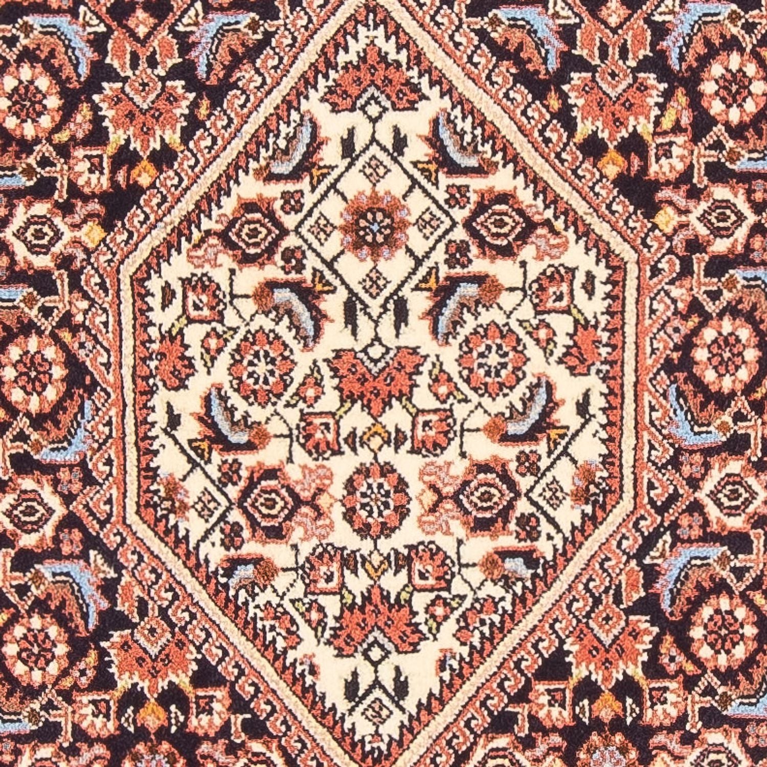 Tapis persan - Bidjar - 136 x 83 cm - bleu foncé