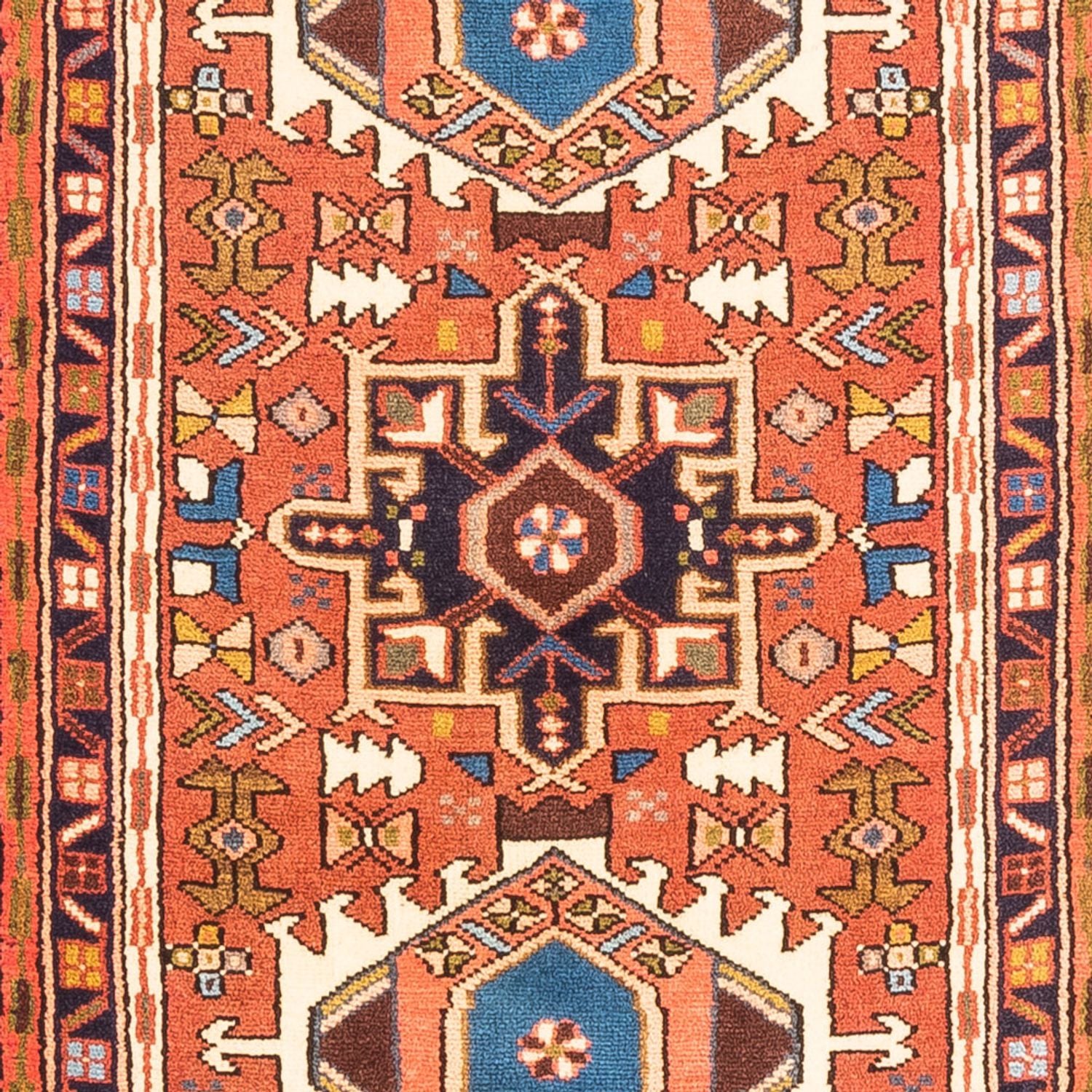 Tapis de couloir Tapis persan - Nomadic - 300 x 74 cm - rouge