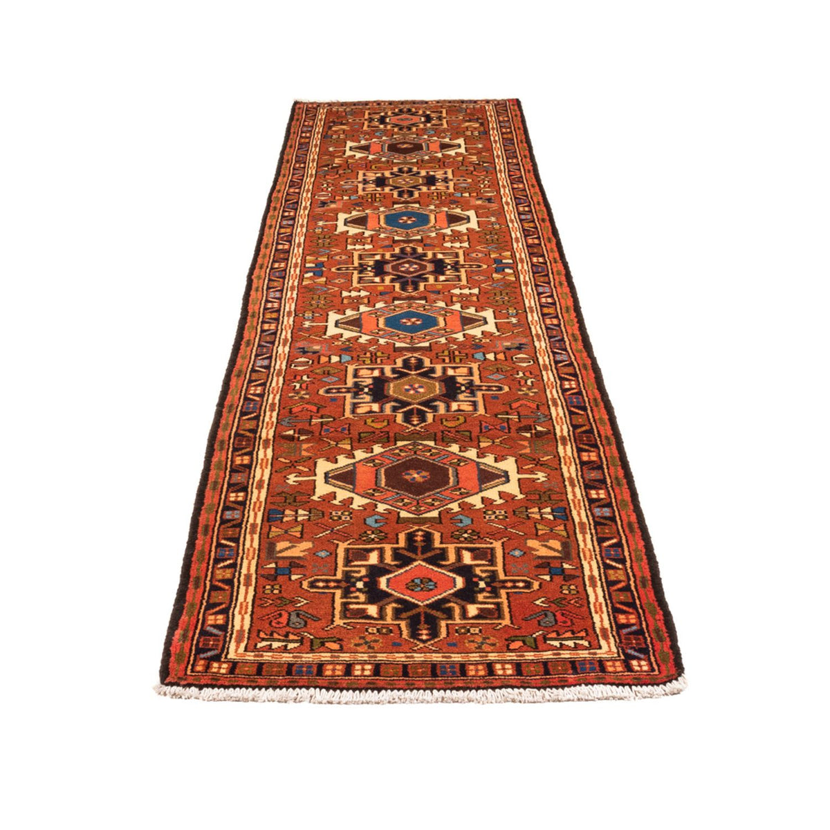 Tapis de couloir Tapis persan - Nomadic - 300 x 74 cm - rouge