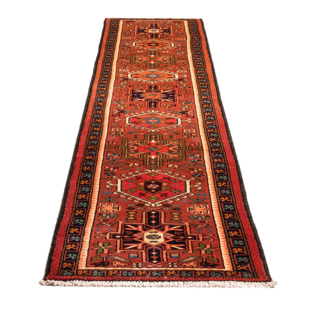 Tapis de couloir Tapis persan - Nomadic - 299 x 72 cm - rouge