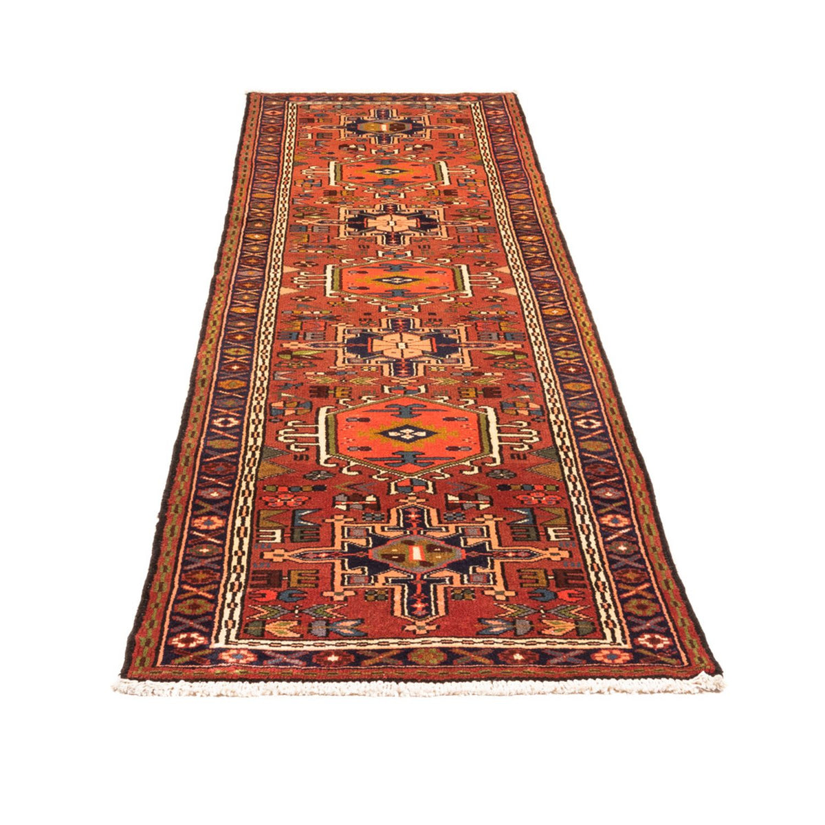 Tapis de couloir Tapis persan - Nomadic - 274 x 79 cm - rouge