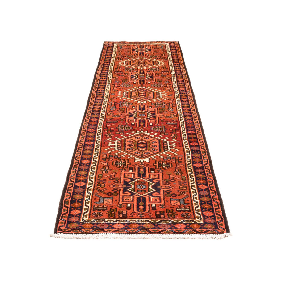 Tapis de couloir Tapis persan - Nomadic - 290 x 76 cm - rouge