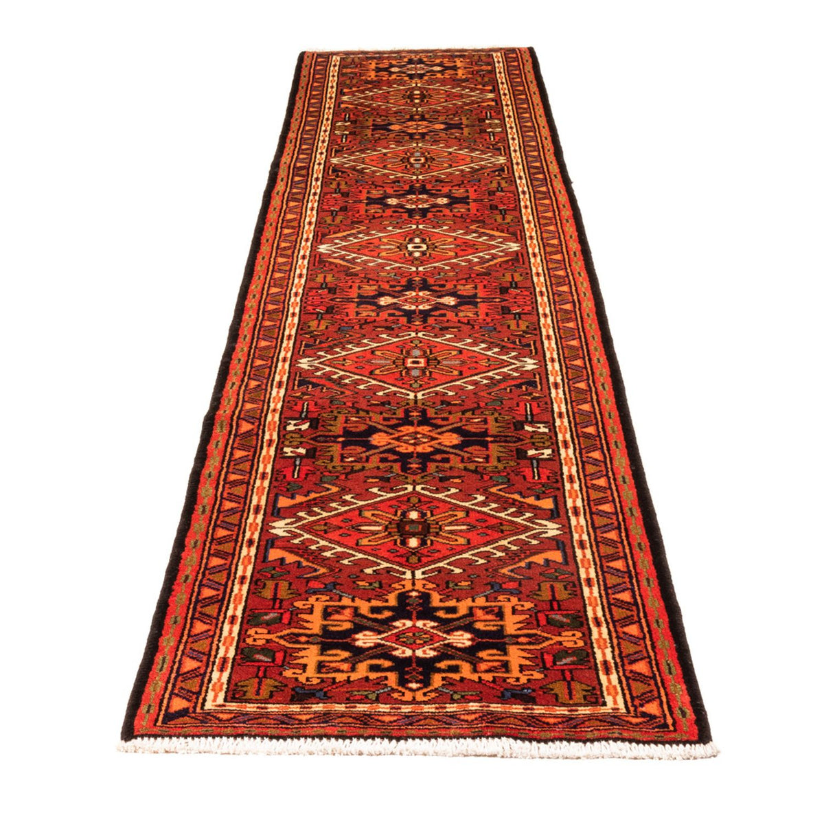 Tapis de couloir Tapis persan - Nomadic - 298 x 69 cm - rouge
