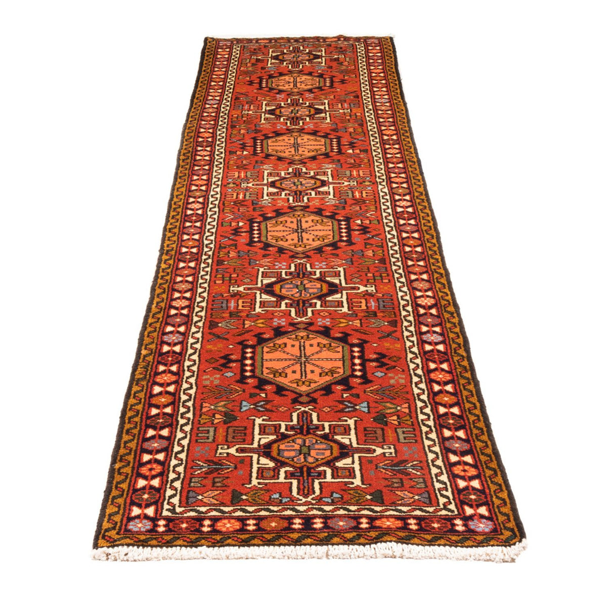 Tapis de couloir Tapis persan - Nomadic - 285 x 71 cm - rouge