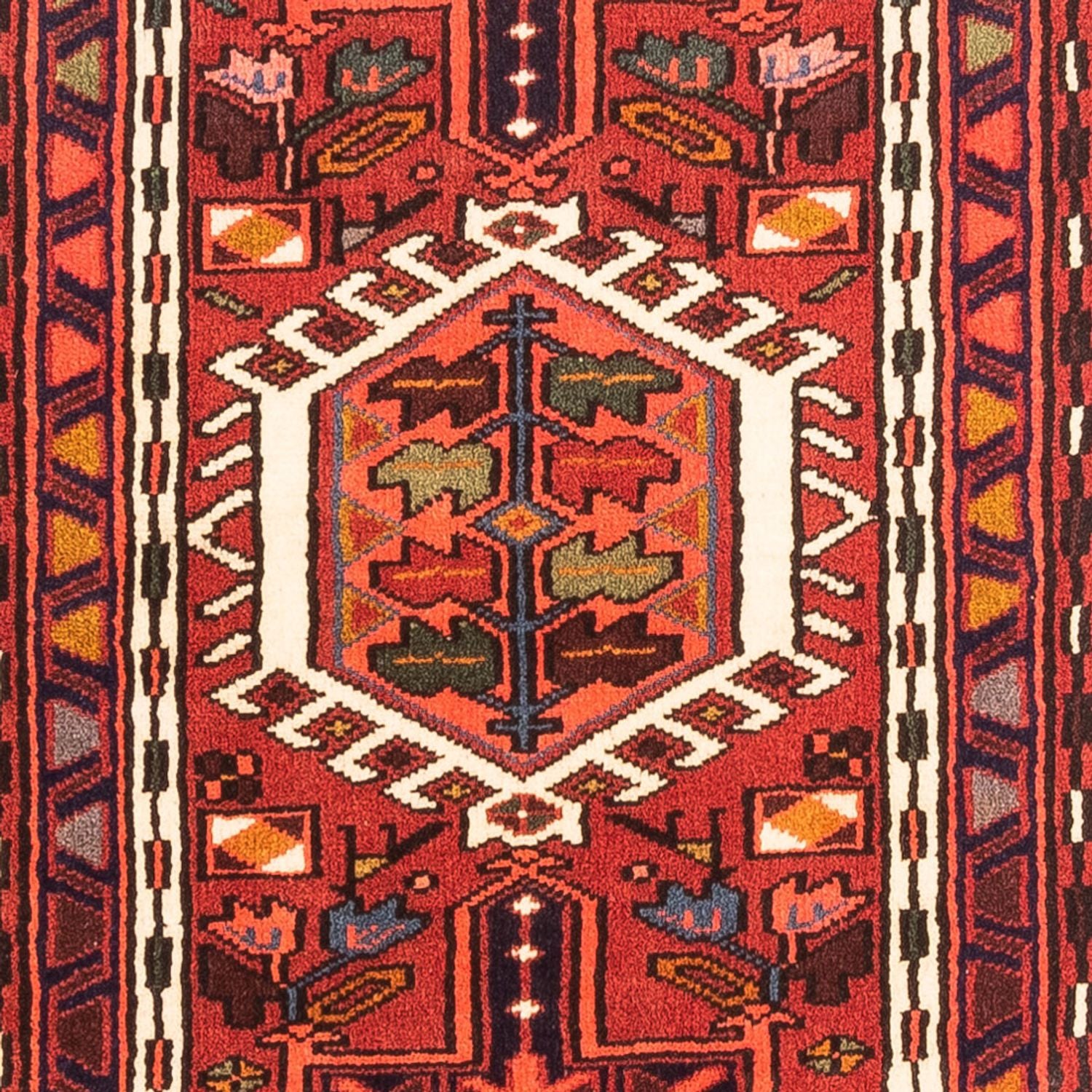 Tapis de couloir Tapis persan - Nomadic - 288 x 70 cm - rouge