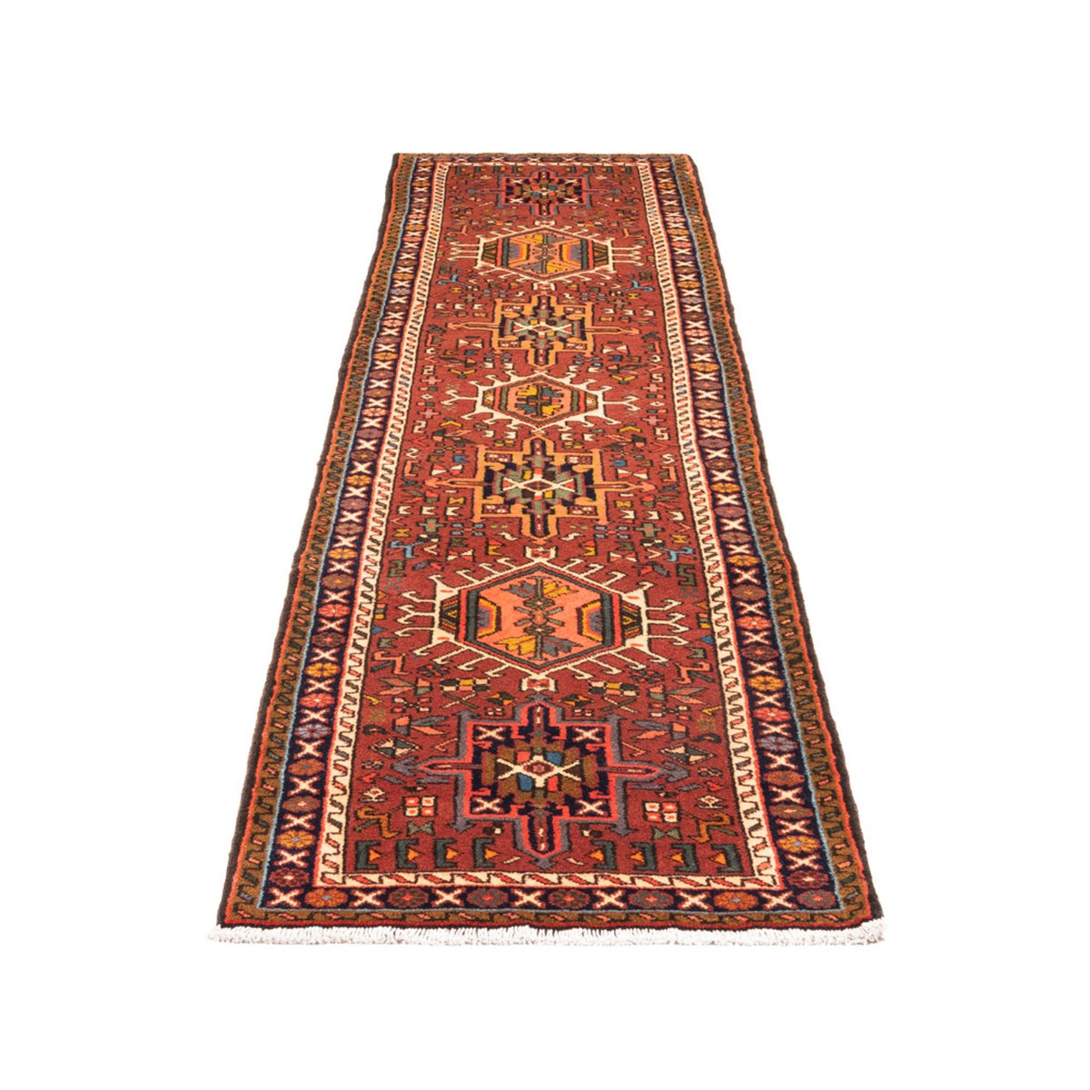 Tapis de couloir Tapis persan - Nomadic - 280 x 72 cm - rouge
