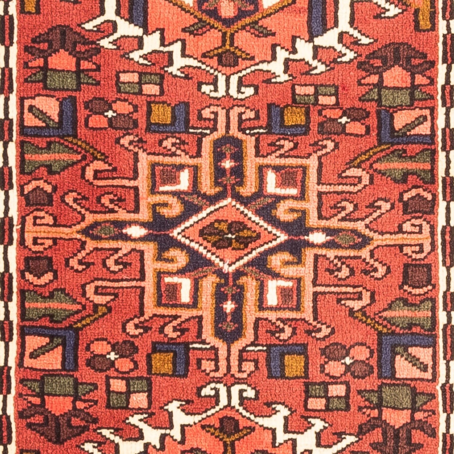 Tapis de couloir Tapis persan - Nomadic - 296 x 75 cm - rouge