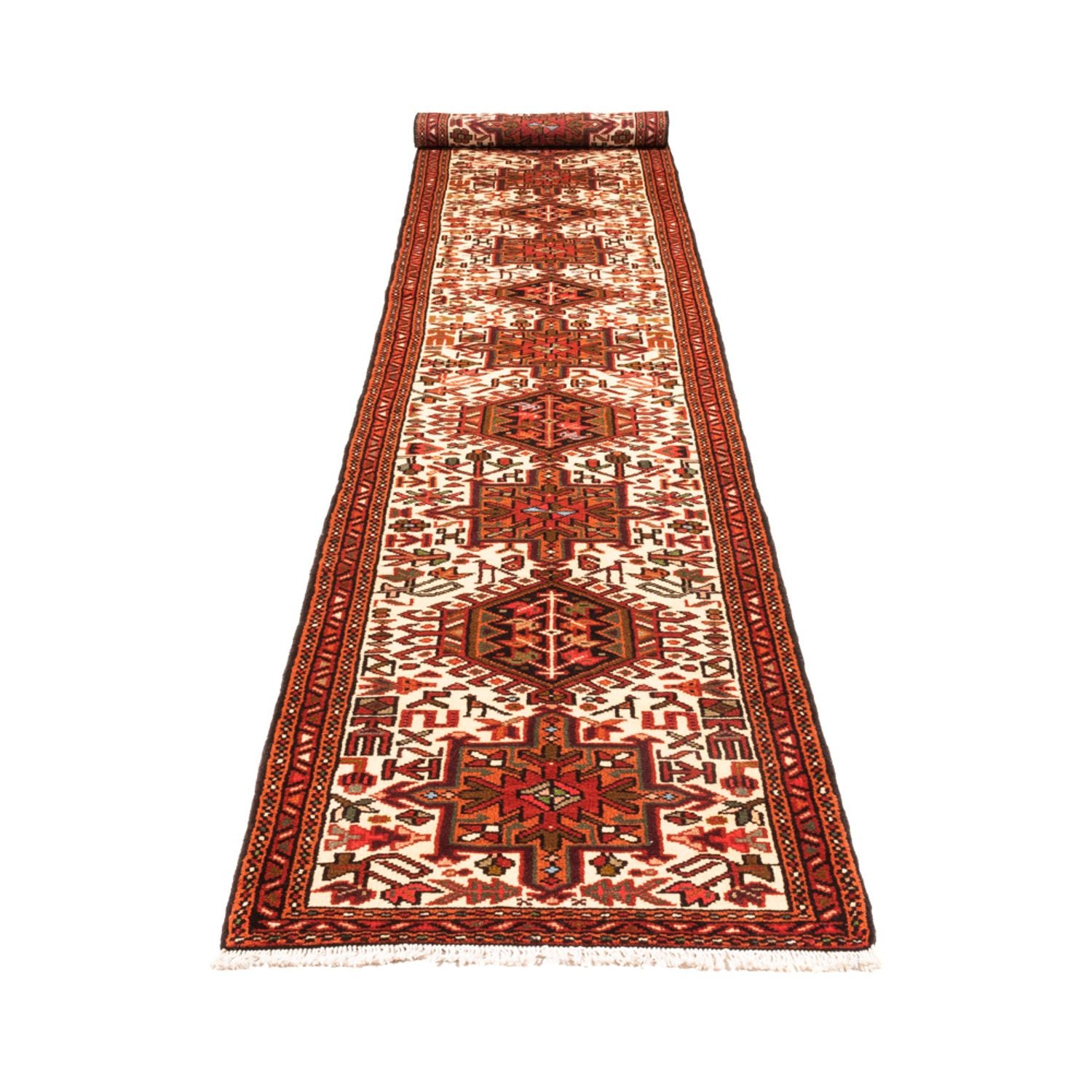 Tapis de couloir Tapis persan - Nomadic - 468 x 74 cm - crème
