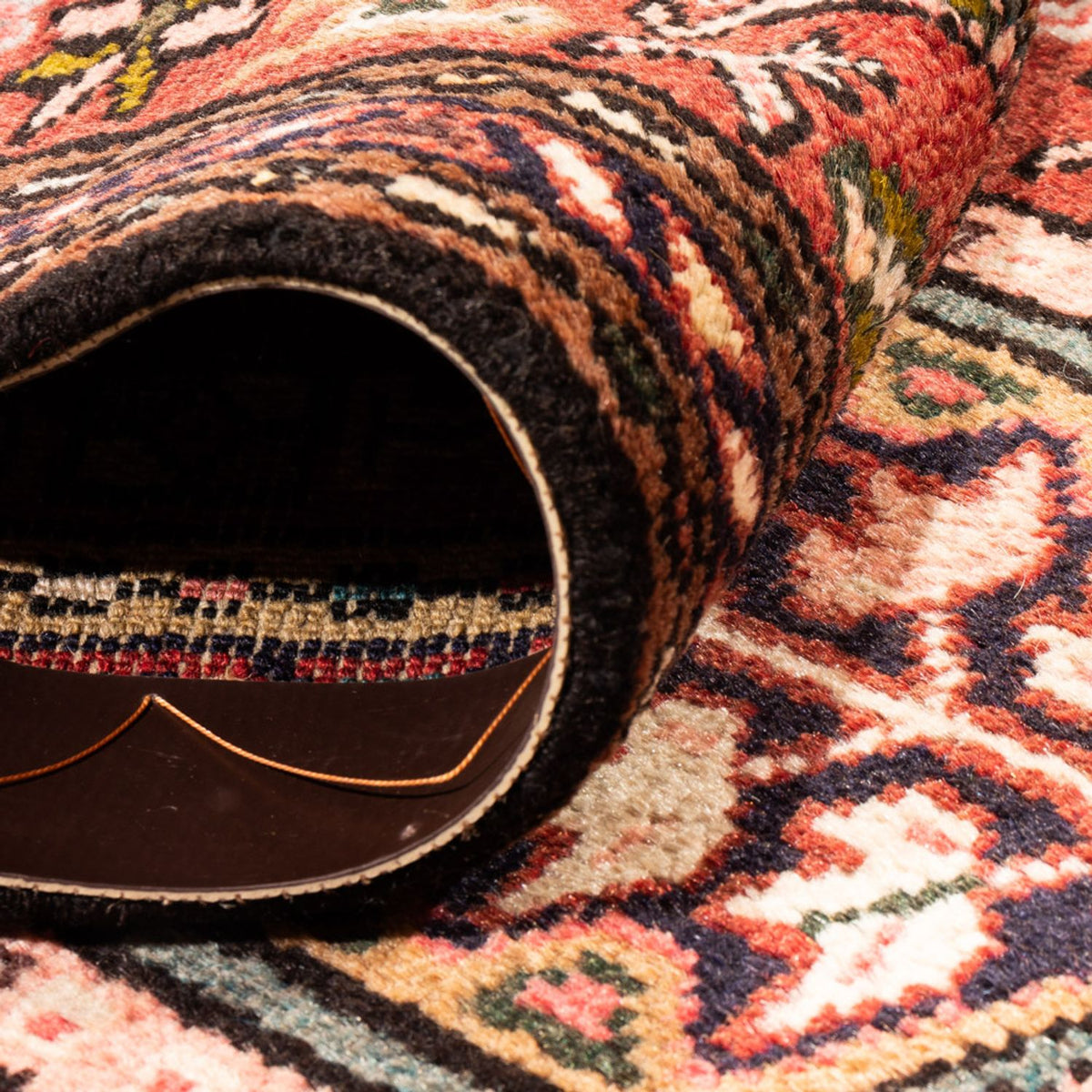 Tapis de couloir Tapis persan - Nomadic - 393 x 62 cm - rouge