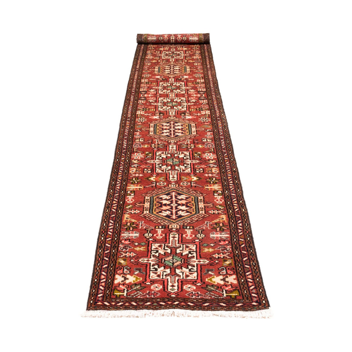 Tapis de couloir Tapis persan - Nomadic - 393 x 62 cm - rouge