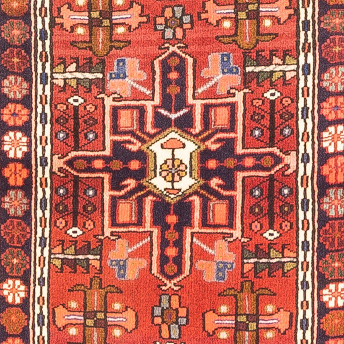 Tapis de couloir Tapis persan - Nomadic - 400 x 70 cm - rouge