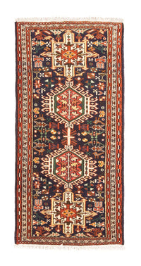 Tapis persan - Nomadic - 146 x 70 cm - bleu foncé