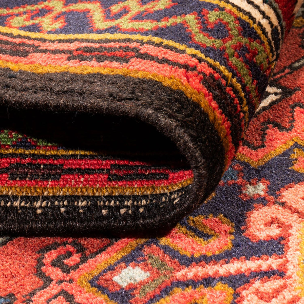 Tapis de couloir Tapis persan - Nomadic - 206 x 64 cm - rouge