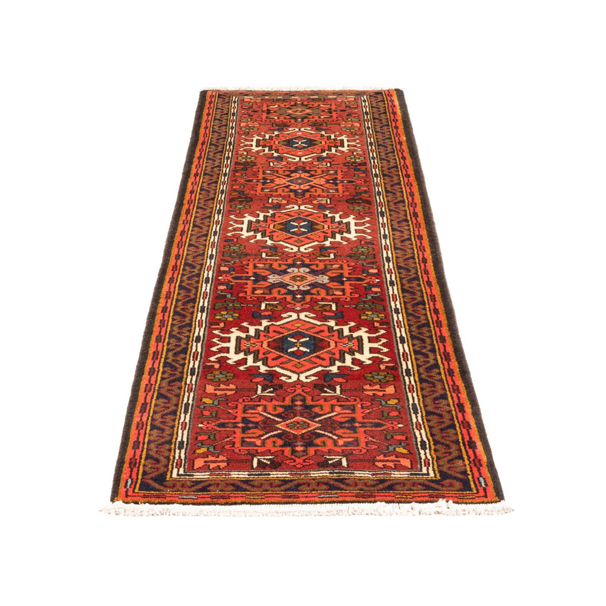 Tapis de couloir Tapis persan - Nomadic - 206 x 64 cm - rouge