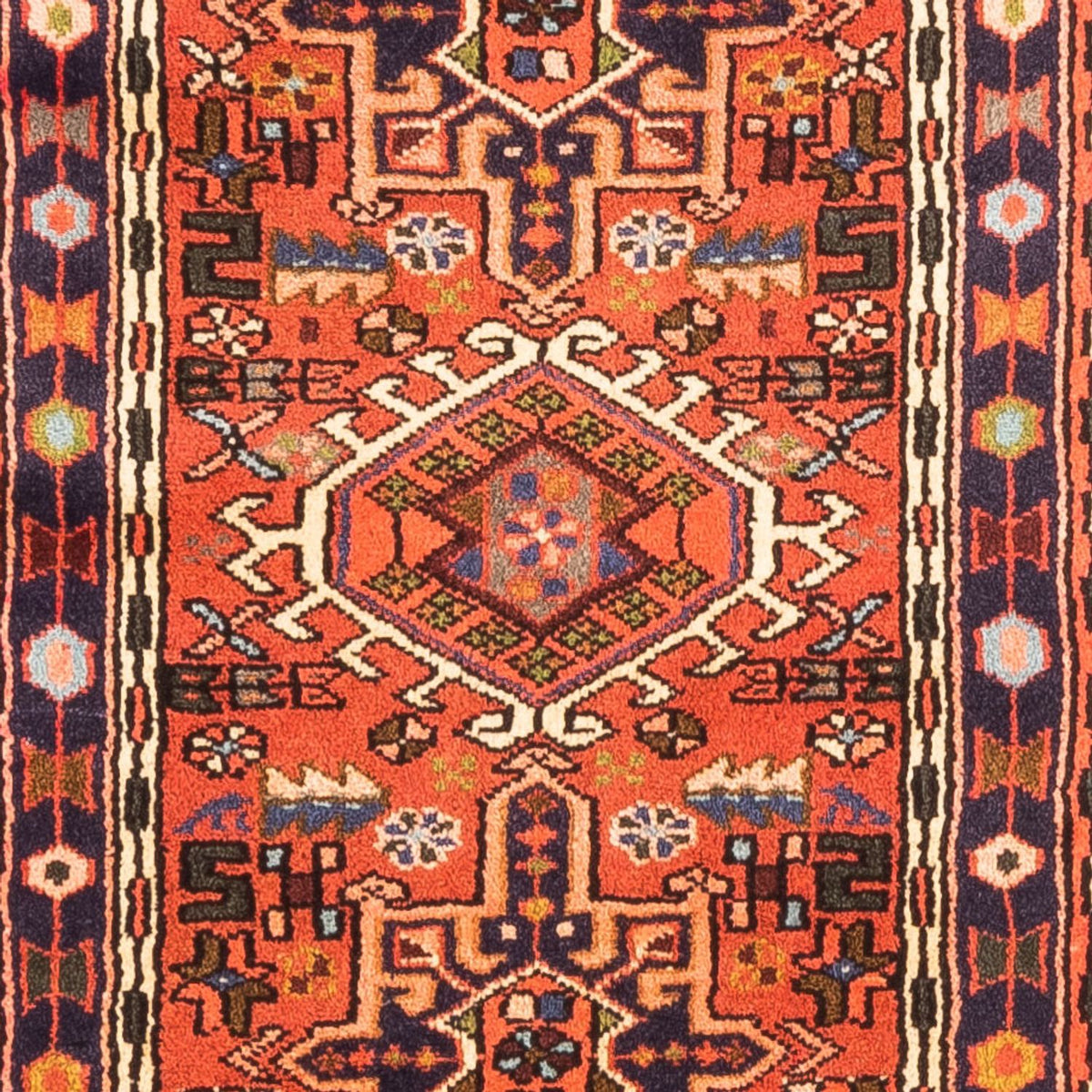 Tapis de couloir Tapis persan - Nomadic - 203 x 65 cm - rouge