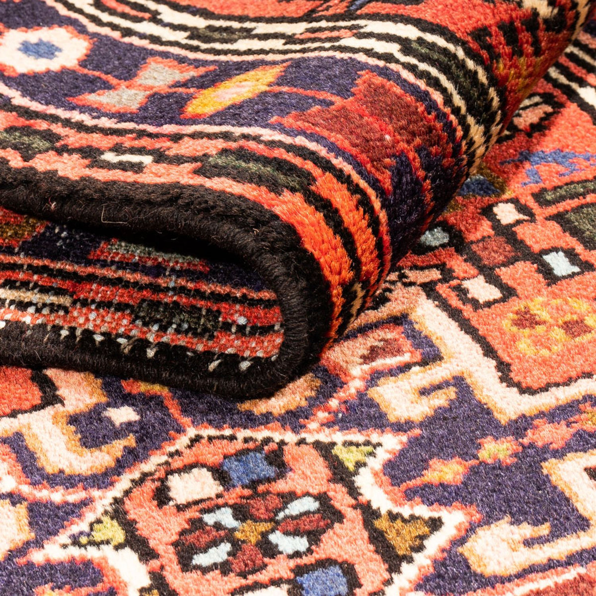 Tapis de couloir Tapis persan - Nomadic - 203 x 65 cm - rouge