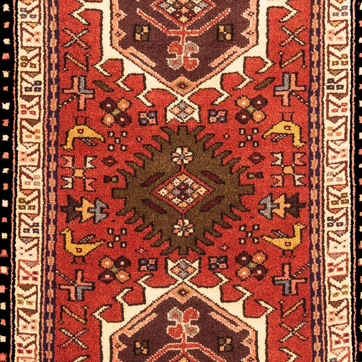 Tapis de couloir Tapis persan - Nomadic - 198 x 65 cm - rouge
