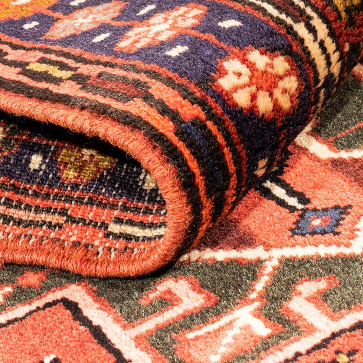 Tapis de couloir Tapis persan - Nomadic - 215 x 64 cm - rouge