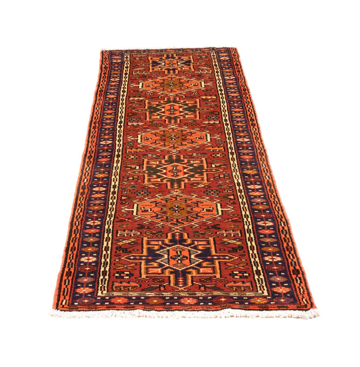 Tapis de couloir Tapis persan - Nomadic - 215 x 64 cm - rouge