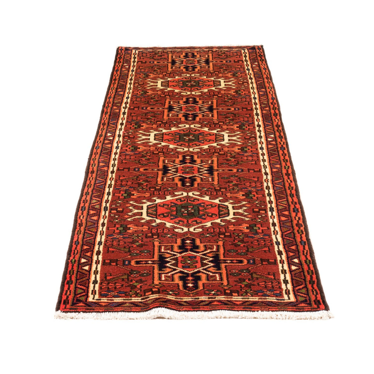 Tapis de couloir Tapis persan - Nomadic - 205 x 65 cm - rouge