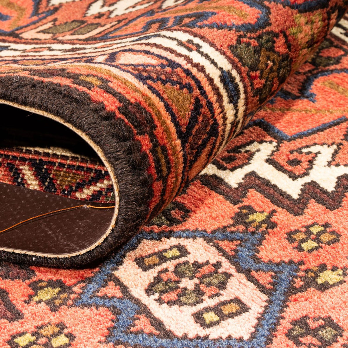 Tapis de couloir Tapis persan - Nomadic - 206 x 68 cm - rouge