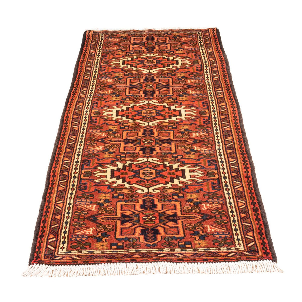 Tapis de couloir Tapis persan - Nomadic - 206 x 68 cm - rouge