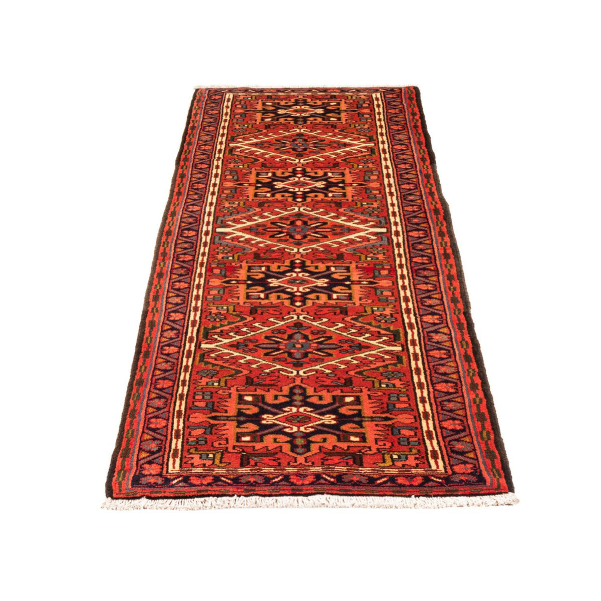 Tapis de couloir Tapis persan - Nomadic - 202 x 62 cm - rouge
