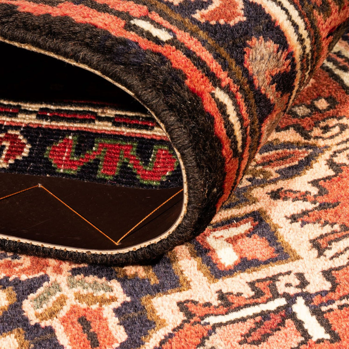 Tapis de couloir Tapis persan - Nomadic - 195 x 64 cm - rouge