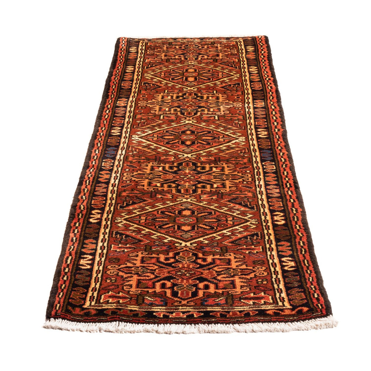 Tapis de couloir Tapis persan - Nomadic - 195 x 64 cm - rouge