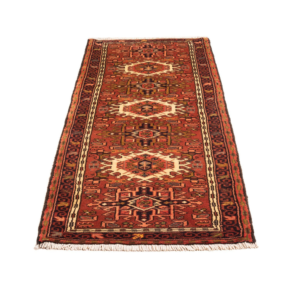 Tapis de couloir Tapis persan - Nomadic - 202 x 71 cm - rouge
