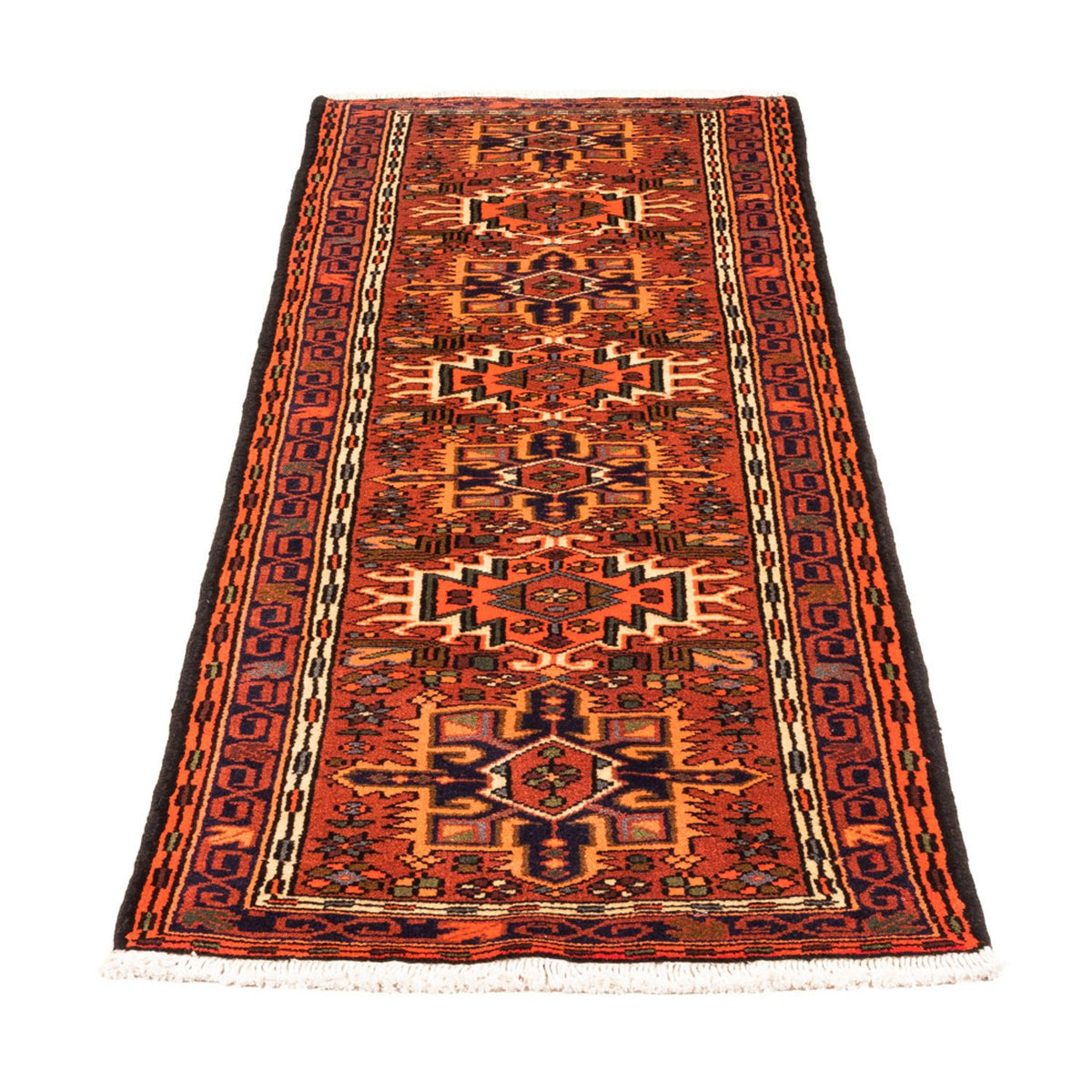 Tapis de couloir Tapis persan - Nomadic - 194 x 67 cm - rouge