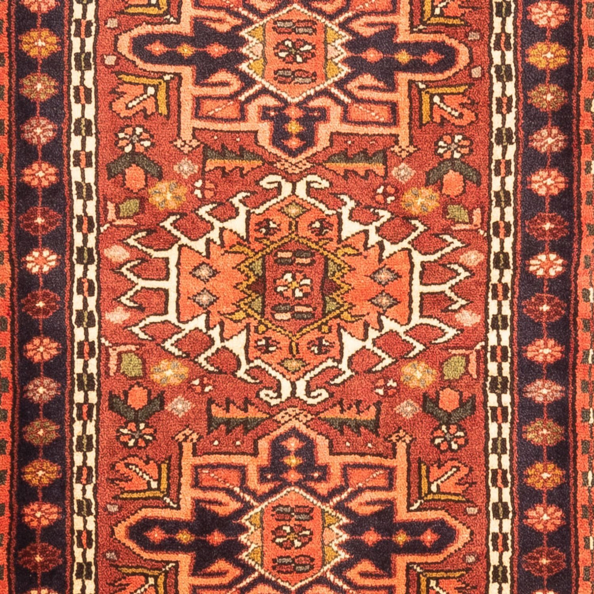 Tapis de couloir Tapis persan - Nomadic - 200 x 74 cm - rouge