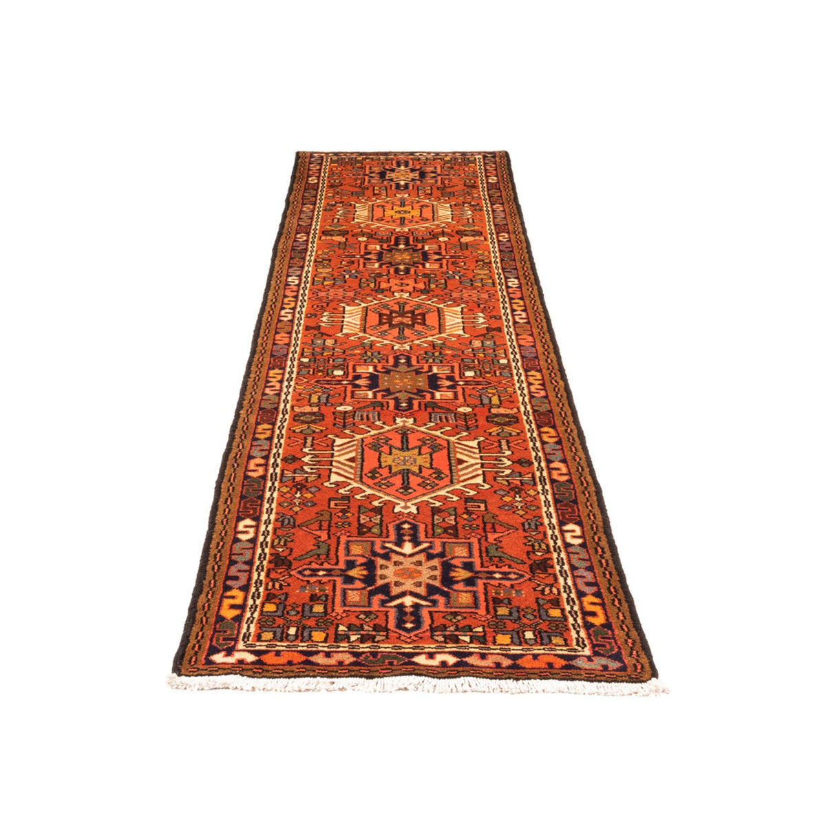 Tapis de couloir Tapis persan - Nomadic - 280 x 68 cm - rouge