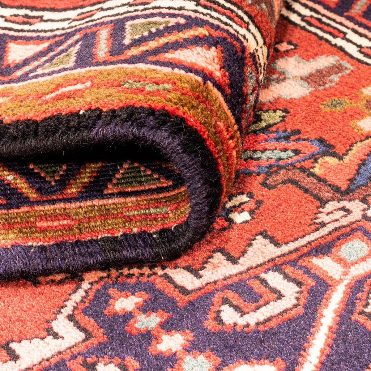 Tapis de couloir Tapis persan - Nomadic - 300 x 72 cm - rouge