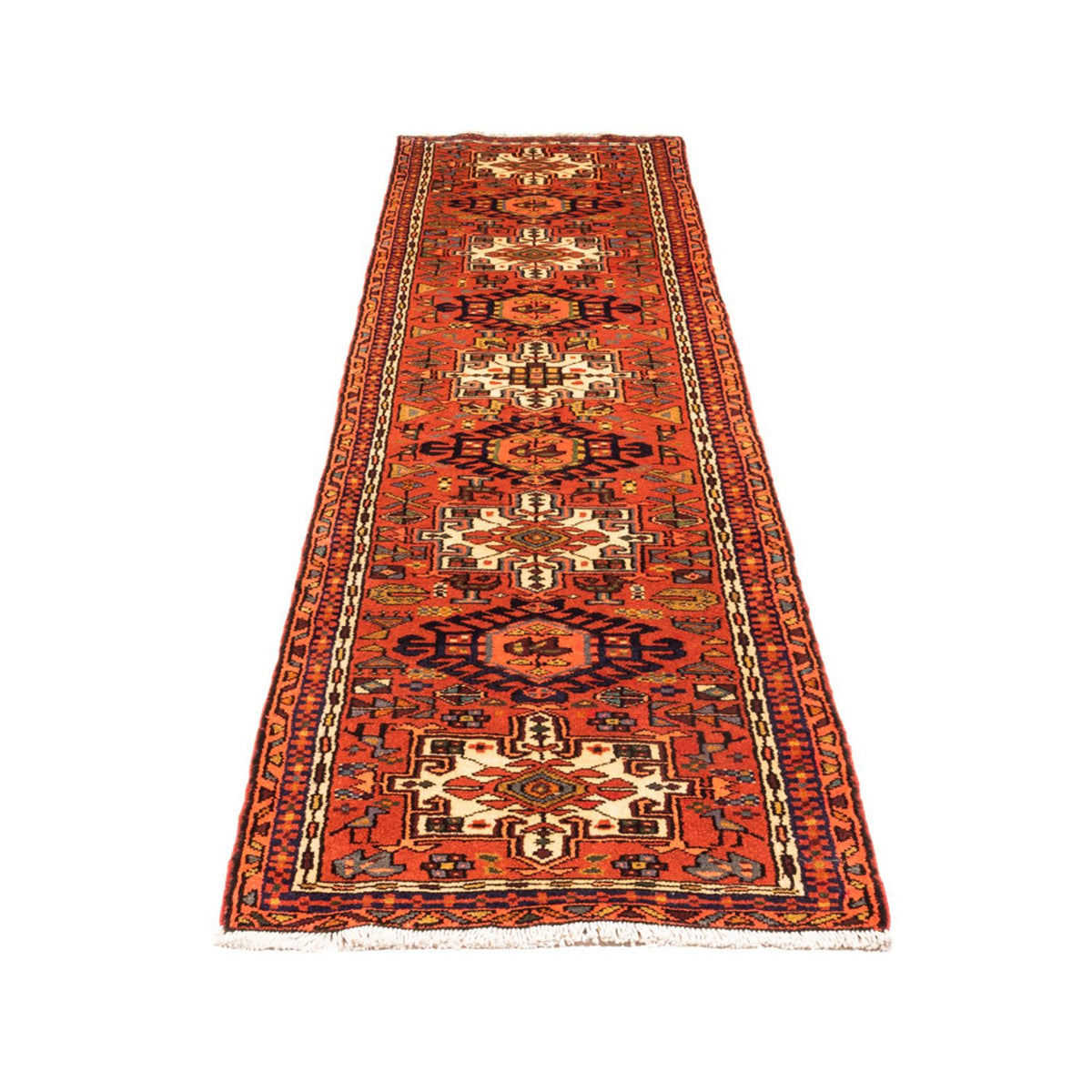 Tapis de couloir Tapis persan - Nomadic - 274 x 68 cm - rouge