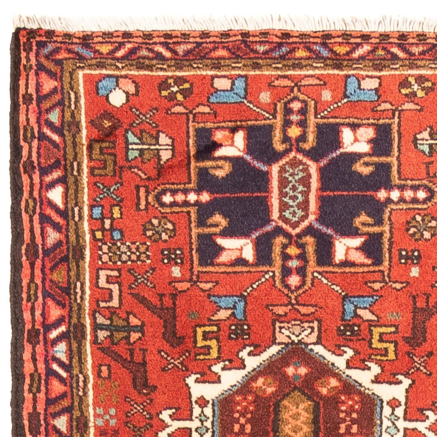 Tapis de couloir Tapis persan - Nomadic - 278 x 68 cm - rouge