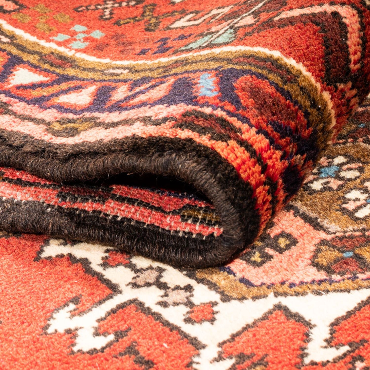 Tapis de couloir Tapis persan - Nomadic - 278 x 68 cm - rouge