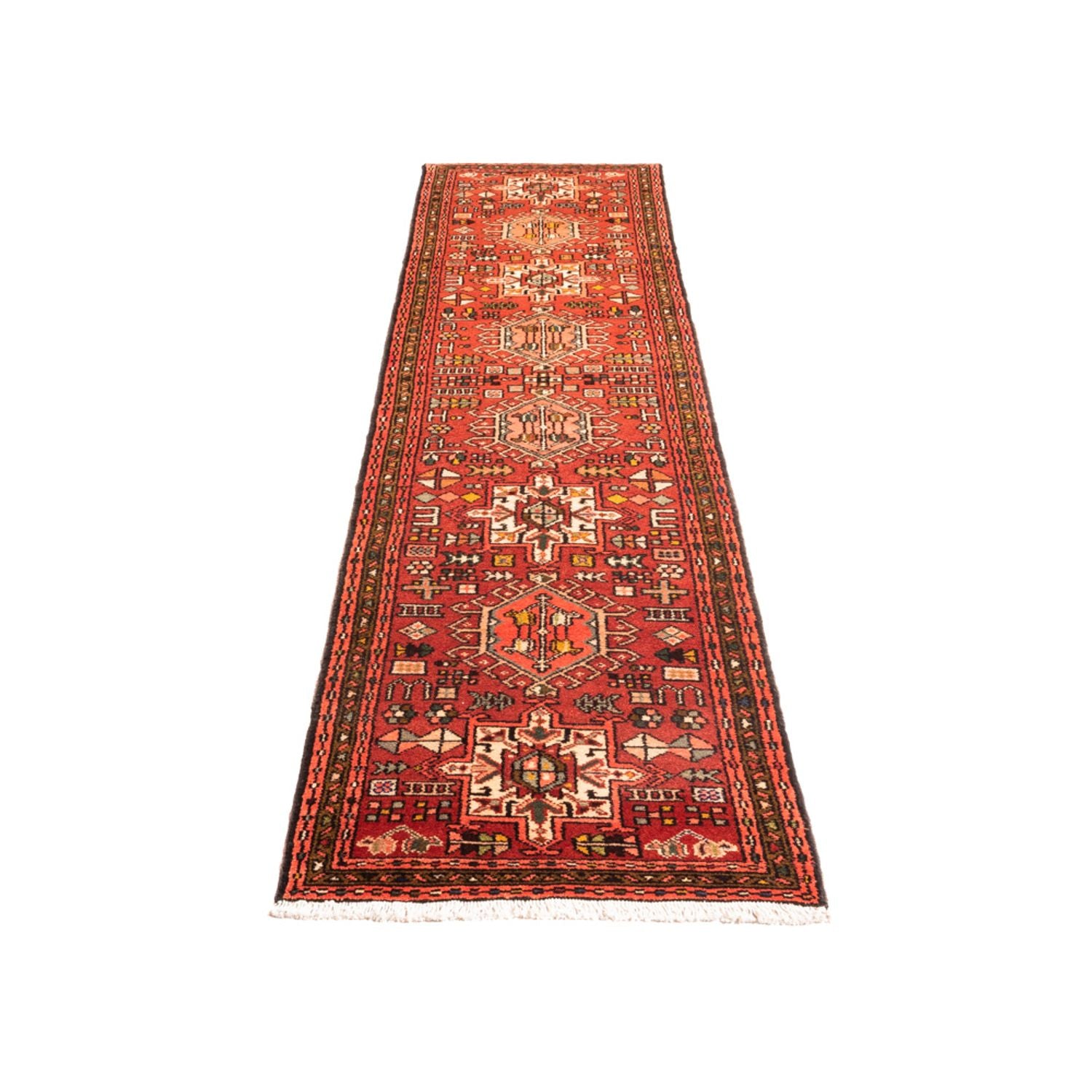 Tapis de couloir Tapis persan - Nomadic - 275 x 62 cm - rouge