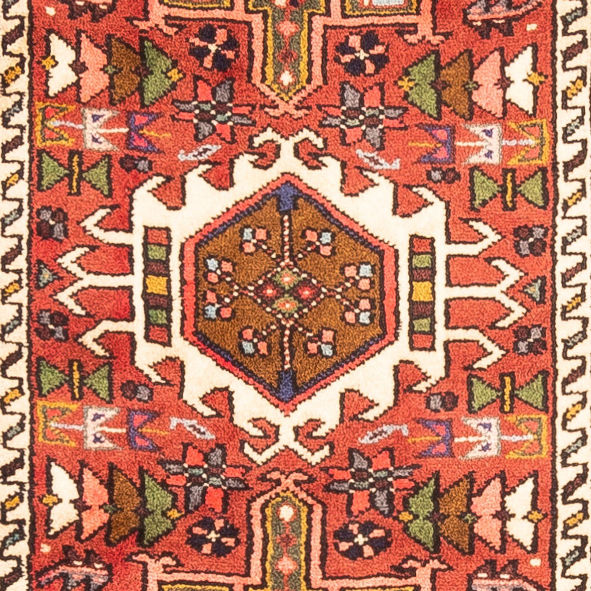 Tapis de couloir Tapis persan - Nomadic - 282 x 74 cm - rouge