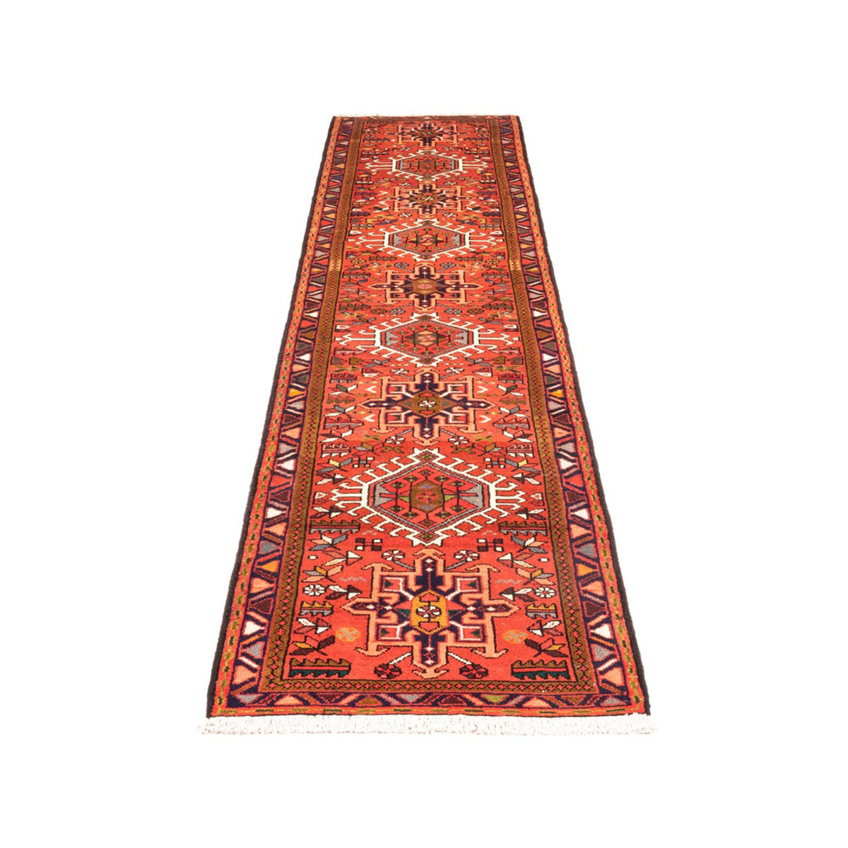 Tapis de couloir Tapis persan - Nomadic - 306 x 69 cm - rouge