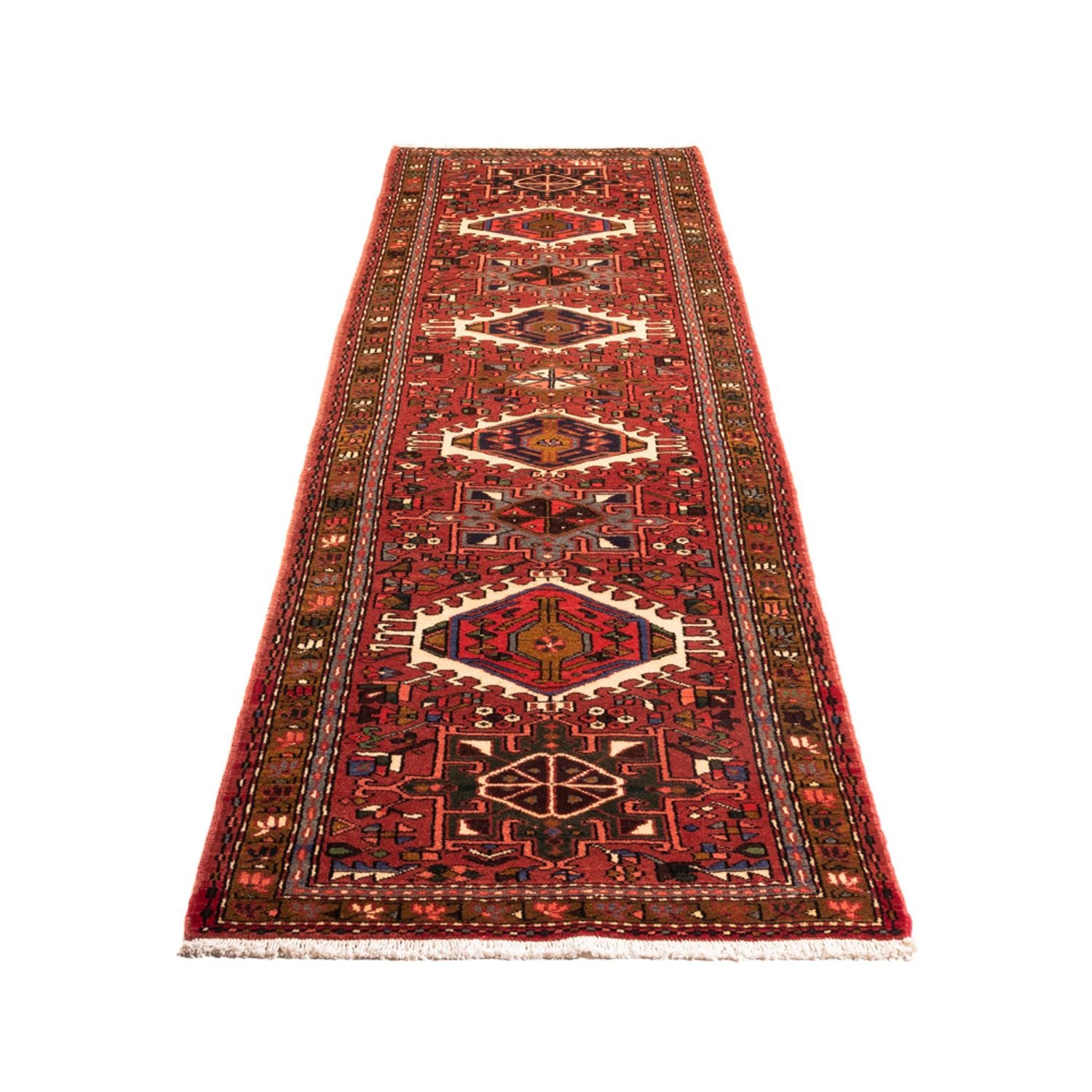 Tapis de couloir Tapis persan - Nomadic - 292 x 78 cm - rouge