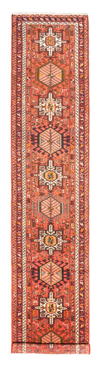 Tapis de couloir Tapis persan - Nomadic - 394 x 73 cm - rouge